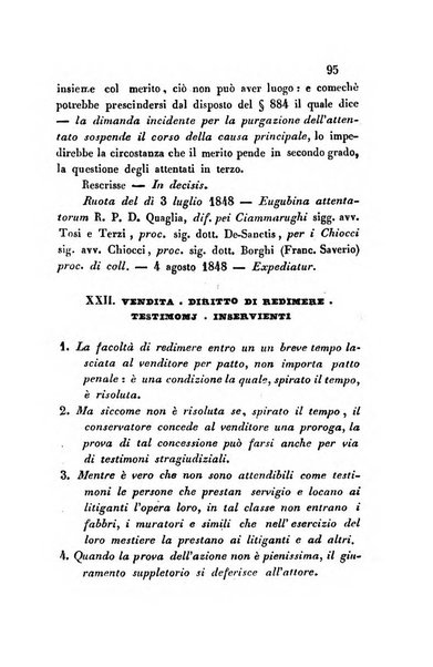 Giornale del Foro in cui si raccolgono le più importanti regiudicate dei supremi tribunali di Roma e dello Stato pontificio in materia civile