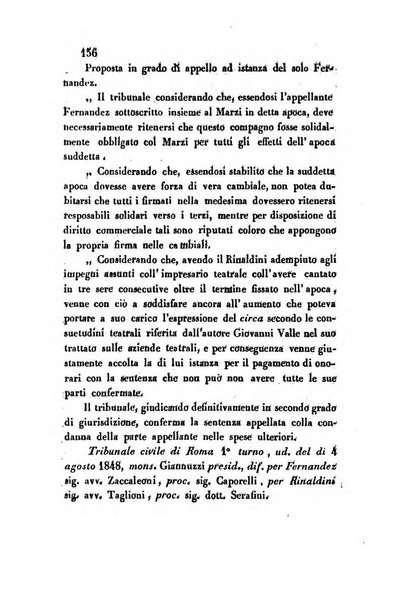 Giornale del Foro in cui si raccolgono le più importanti regiudicate dei supremi tribunali di Roma e dello Stato pontificio in materia civile