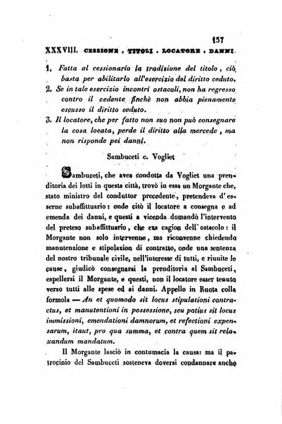 Giornale del Foro in cui si raccolgono le più importanti regiudicate dei supremi tribunali di Roma e dello Stato pontificio in materia civile