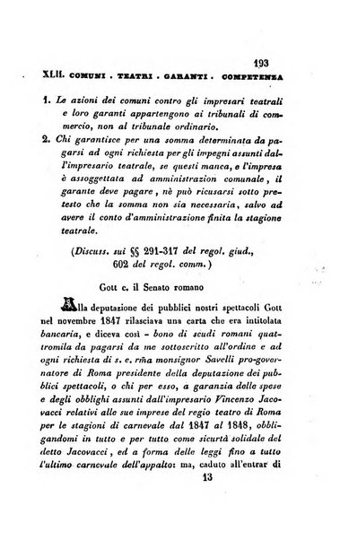 Giornale del Foro in cui si raccolgono le più importanti regiudicate dei supremi tribunali di Roma e dello Stato pontificio in materia civile