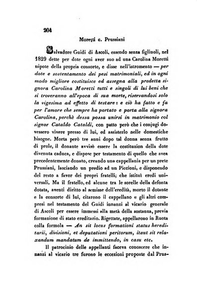 Giornale del Foro in cui si raccolgono le più importanti regiudicate dei supremi tribunali di Roma e dello Stato pontificio in materia civile