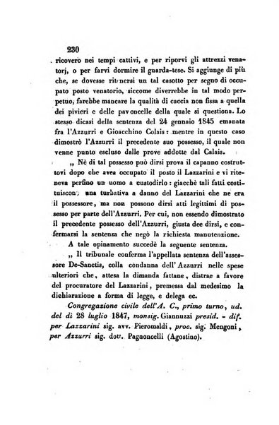 Giornale del Foro in cui si raccolgono le più importanti regiudicate dei supremi tribunali di Roma e dello Stato pontificio in materia civile