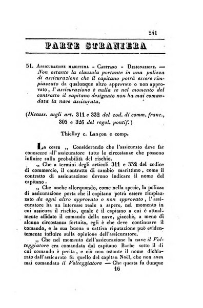 Giornale del Foro in cui si raccolgono le più importanti regiudicate dei supremi tribunali di Roma e dello Stato pontificio in materia civile