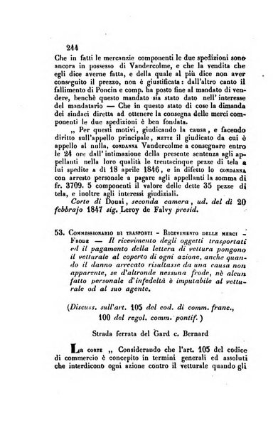 Giornale del Foro in cui si raccolgono le più importanti regiudicate dei supremi tribunali di Roma e dello Stato pontificio in materia civile