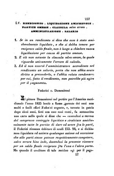 Giornale del Foro in cui si raccolgono le più importanti regiudicate dei supremi tribunali di Roma e dello Stato pontificio in materia civile