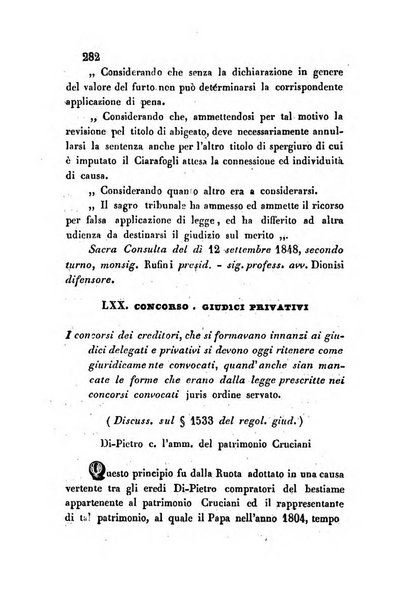 Giornale del Foro in cui si raccolgono le più importanti regiudicate dei supremi tribunali di Roma e dello Stato pontificio in materia civile