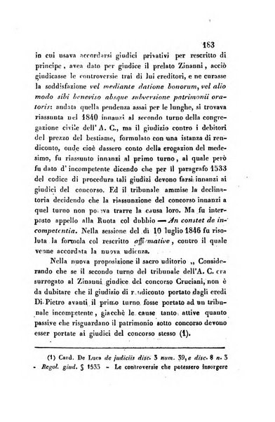 Giornale del Foro in cui si raccolgono le più importanti regiudicate dei supremi tribunali di Roma e dello Stato pontificio in materia civile