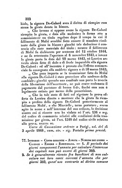 Giornale del Foro in cui si raccolgono le più importanti regiudicate dei supremi tribunali di Roma e dello Stato pontificio in materia civile