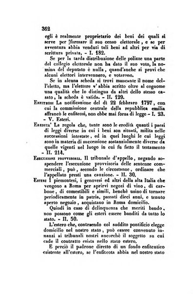 Giornale del Foro in cui si raccolgono le più importanti regiudicate dei supremi tribunali di Roma e dello Stato pontificio in materia civile