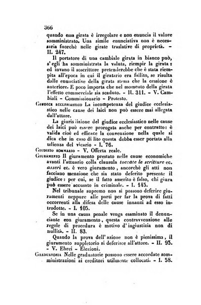 Giornale del Foro in cui si raccolgono le più importanti regiudicate dei supremi tribunali di Roma e dello Stato pontificio in materia civile