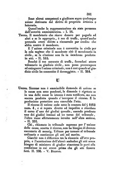 Giornale del Foro in cui si raccolgono le più importanti regiudicate dei supremi tribunali di Roma e dello Stato pontificio in materia civile