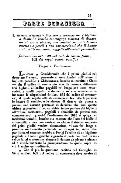 Giornale del Foro in cui si raccolgono le più importanti regiudicate dei supremi tribunali di Roma e dello Stato pontificio in materia civile