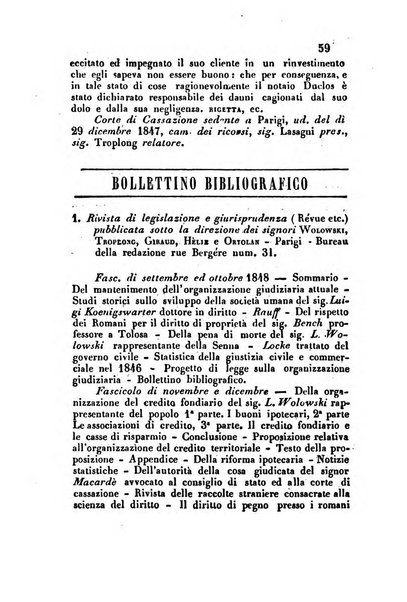 Giornale del Foro in cui si raccolgono le più importanti regiudicate dei supremi tribunali di Roma e dello Stato pontificio in materia civile