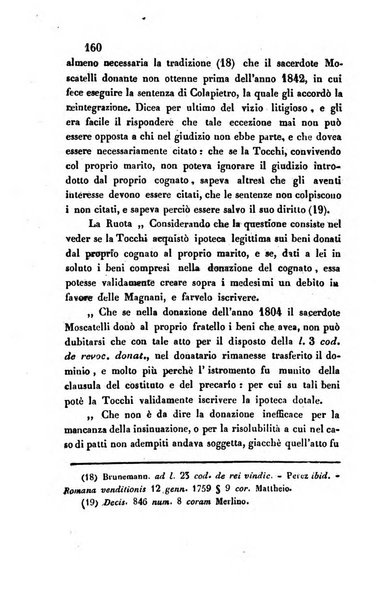 Giornale del Foro in cui si raccolgono le più importanti regiudicate dei supremi tribunali di Roma e dello Stato pontificio in materia civile