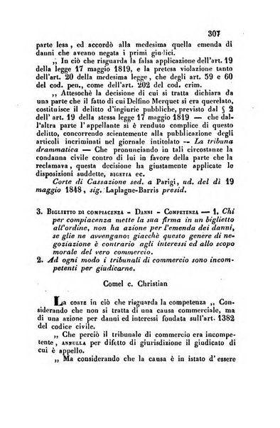 Giornale del Foro in cui si raccolgono le più importanti regiudicate dei supremi tribunali di Roma e dello Stato pontificio in materia civile