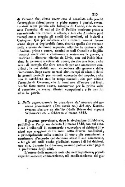 Giornale del Foro in cui si raccolgono le più importanti regiudicate dei supremi tribunali di Roma e dello Stato pontificio in materia civile