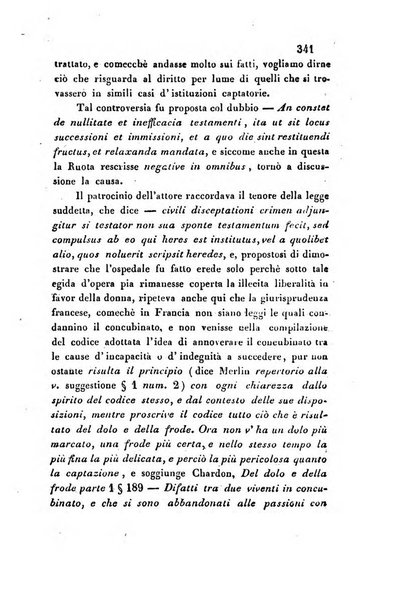 Giornale del Foro in cui si raccolgono le più importanti regiudicate dei supremi tribunali di Roma e dello Stato pontificio in materia civile