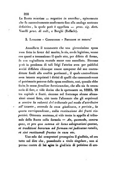 Giornale del Foro in cui si raccolgono le più importanti regiudicate dei supremi tribunali di Roma e dello Stato pontificio in materia civile