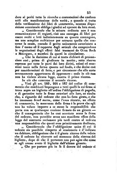 Giornale del Foro in cui si raccolgono le più importanti regiudicate dei supremi tribunali di Roma e dello Stato pontificio in materia civile