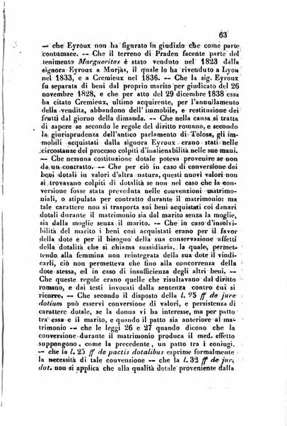 Giornale del Foro in cui si raccolgono le più importanti regiudicate dei supremi tribunali di Roma e dello Stato pontificio in materia civile