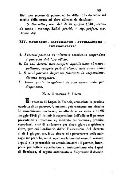 Giornale del Foro in cui si raccolgono le più importanti regiudicate dei supremi tribunali di Roma e dello Stato pontificio in materia civile