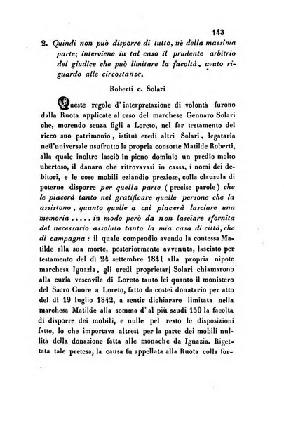 Giornale del Foro in cui si raccolgono le più importanti regiudicate dei supremi tribunali di Roma e dello Stato pontificio in materia civile