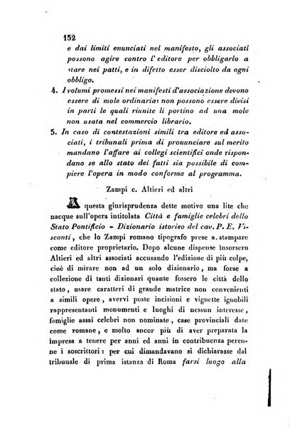 Giornale del Foro in cui si raccolgono le più importanti regiudicate dei supremi tribunali di Roma e dello Stato pontificio in materia civile