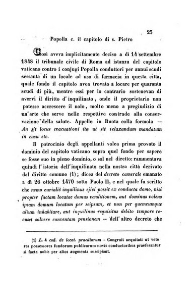 Giornale del Foro in cui si raccolgono le più importanti regiudicate dei supremi tribunali di Roma e dello Stato pontificio in materia civile