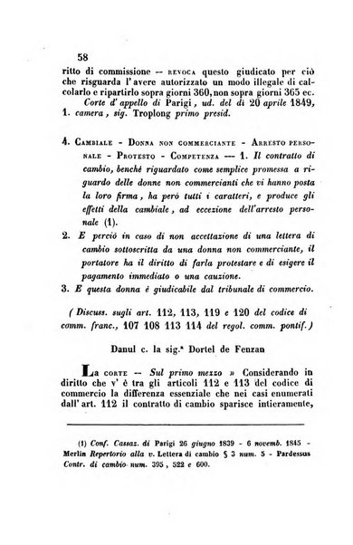 Giornale del Foro in cui si raccolgono le più importanti regiudicate dei supremi tribunali di Roma e dello Stato pontificio in materia civile