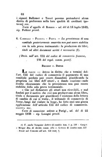 Giornale del Foro in cui si raccolgono le più importanti regiudicate dei supremi tribunali di Roma e dello Stato pontificio in materia civile