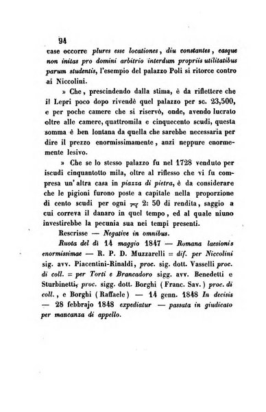 Giornale del Foro in cui si raccolgono le più importanti regiudicate dei supremi tribunali di Roma e dello Stato pontificio in materia civile