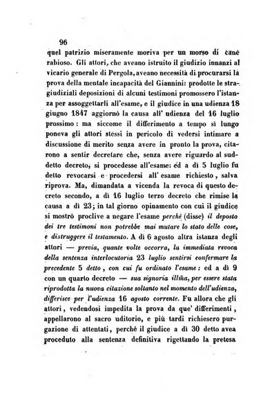 Giornale del Foro in cui si raccolgono le più importanti regiudicate dei supremi tribunali di Roma e dello Stato pontificio in materia civile