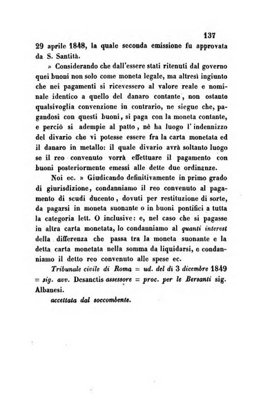 Giornale del Foro in cui si raccolgono le più importanti regiudicate dei supremi tribunali di Roma e dello Stato pontificio in materia civile