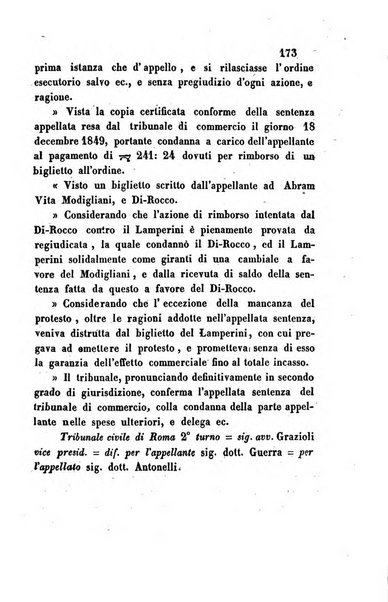 Giornale del Foro in cui si raccolgono le più importanti regiudicate dei supremi tribunali di Roma e dello Stato pontificio in materia civile