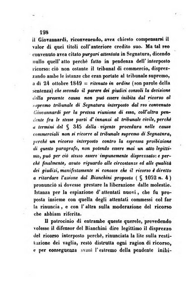 Giornale del Foro in cui si raccolgono le più importanti regiudicate dei supremi tribunali di Roma e dello Stato pontificio in materia civile