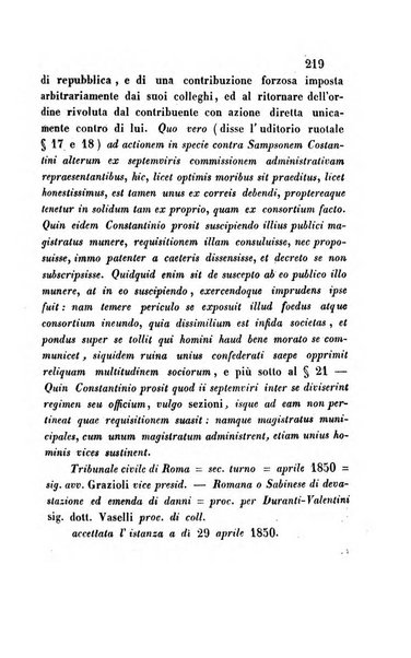 Giornale del Foro in cui si raccolgono le più importanti regiudicate dei supremi tribunali di Roma e dello Stato pontificio in materia civile