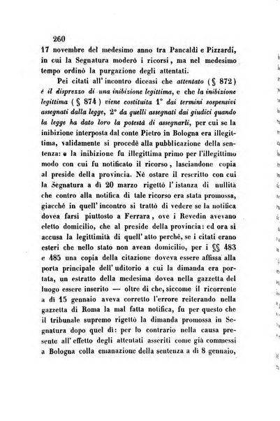 Giornale del Foro in cui si raccolgono le più importanti regiudicate dei supremi tribunali di Roma e dello Stato pontificio in materia civile