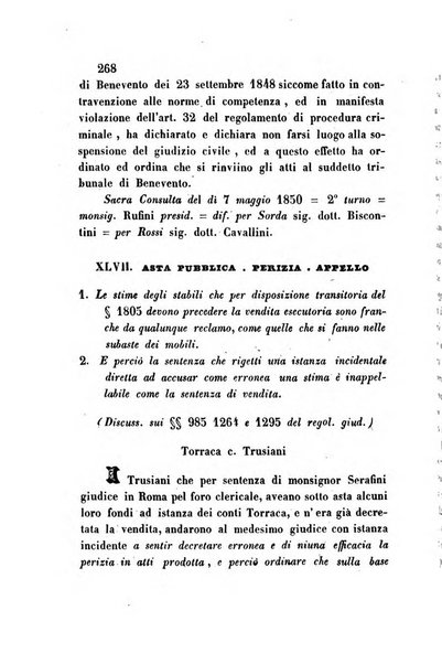 Giornale del Foro in cui si raccolgono le più importanti regiudicate dei supremi tribunali di Roma e dello Stato pontificio in materia civile