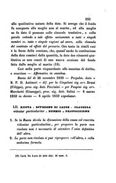 Giornale del Foro in cui si raccolgono le più importanti regiudicate dei supremi tribunali di Roma e dello Stato pontificio in materia civile