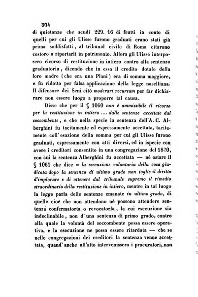 Giornale del Foro in cui si raccolgono le più importanti regiudicate dei supremi tribunali di Roma e dello Stato pontificio in materia civile