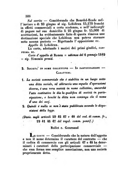 Giornale del Foro in cui si raccolgono le più importanti regiudicate dei supremi tribunali di Roma e dello Stato pontificio in materia civile