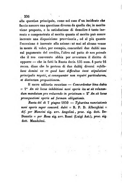 Giornale del Foro in cui si raccolgono le più importanti regiudicate dei supremi tribunali di Roma e dello Stato pontificio in materia civile