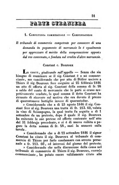 Giornale del Foro in cui si raccolgono le più importanti regiudicate dei supremi tribunali di Roma e dello Stato pontificio in materia civile