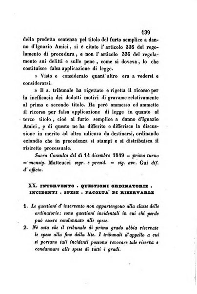 Giornale del Foro in cui si raccolgono le più importanti regiudicate dei supremi tribunali di Roma e dello Stato pontificio in materia civile