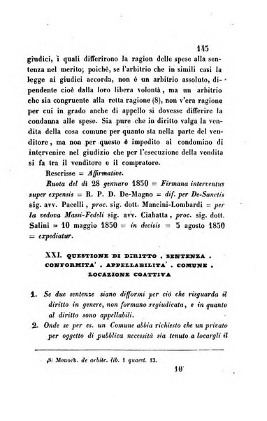 Giornale del Foro in cui si raccolgono le più importanti regiudicate dei supremi tribunali di Roma e dello Stato pontificio in materia civile