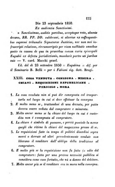 Giornale del Foro in cui si raccolgono le più importanti regiudicate dei supremi tribunali di Roma e dello Stato pontificio in materia civile