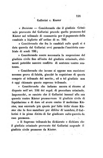 Giornale del Foro in cui si raccolgono le più importanti regiudicate dei supremi tribunali di Roma e dello Stato pontificio in materia civile