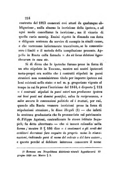 Giornale del Foro in cui si raccolgono le più importanti regiudicate dei supremi tribunali di Roma e dello Stato pontificio in materia civile