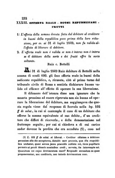 Giornale del Foro in cui si raccolgono le più importanti regiudicate dei supremi tribunali di Roma e dello Stato pontificio in materia civile