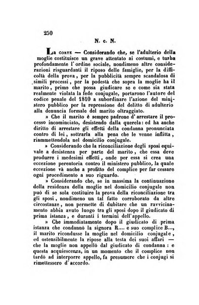 Giornale del Foro in cui si raccolgono le più importanti regiudicate dei supremi tribunali di Roma e dello Stato pontificio in materia civile